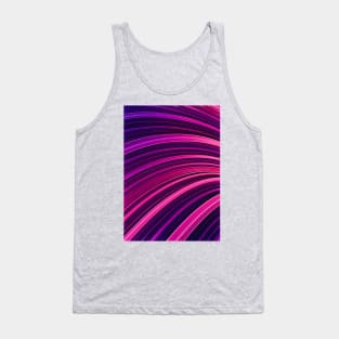 Hot Pink & Purple Burst Wave Colorful Abstract Stripes Tank Top